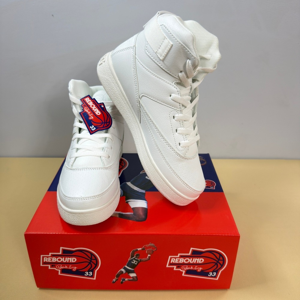 NEW Patrick Ewing 33 Orion Strap White Sneakers Youth 7 Men 7‎ 3RBE001-101 Retro